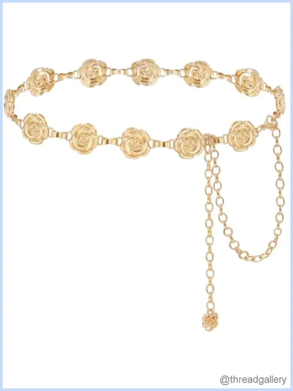 Alloy Flower Chain Waist Belt for Dresses